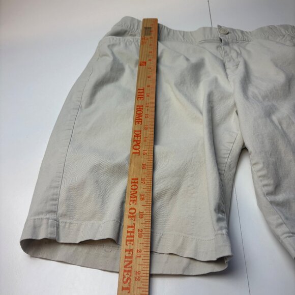 CJ Banks Womens Beige Elastic Waist Shorts Bermuda  Size 18W Cotton Blend - Picture 7 of 7